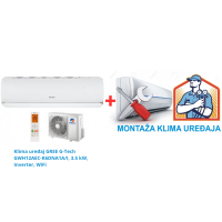 Klima uređaj GREE G-Tech GWH12AEC-K6DNA1A/I, 3.5 kW, Inverter, WiFi SA MONTAŽOM